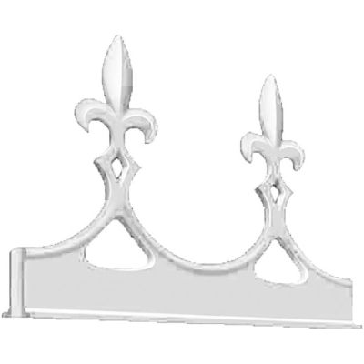 Exitex - Aluminium Fleur de Lys Crest - White