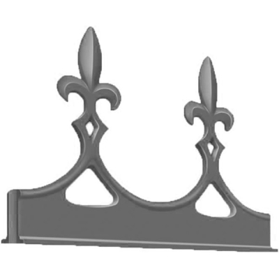 Exitex - Aluminium Fleur de Lys Crest - Grey