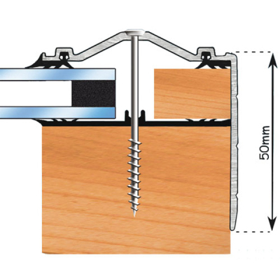 Exitex - Capex 60 with Gasket (Rag 55) Gable End Profile 3m - White