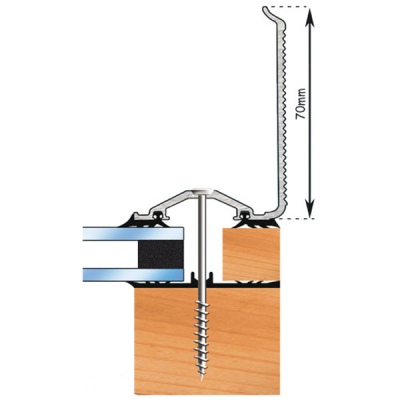 Exitex - Capex 40 with Gasket (Rag 45) Wall Flashing Profile 3m - Brown