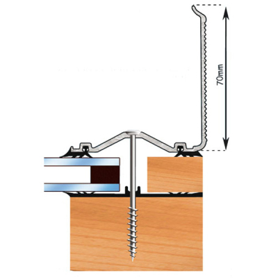 Exitex - Capex 60 with Gasket (Rag 55) Wall Finishing Profile 6m - Brown