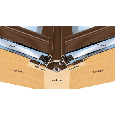 Exitex - Compact Valley for 25mm Glazing Units 3m - Brown