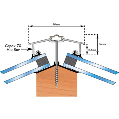 Exitex - Capex 70 Hip Bar (Rag 55) 4.8m - Grey (Ral 9023)