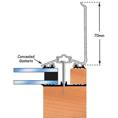 Exitex - Capex 50 with Gasket (Rag 45) Wall Finishing Profile 6m - White