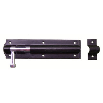 Straight Barrel Bolt 8Inch - Epoxy Black
