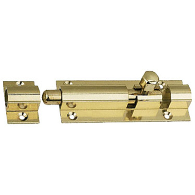 Frisco Straight Barrel Bolt 2.5Inch - Polished Brass