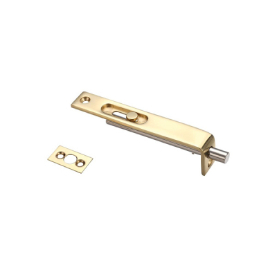 Flush Bolt (Sunk Slide) 4Inch - Polished Brass