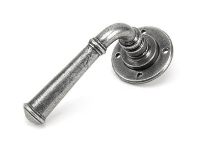 Pewter Patina Regency Lever on Rose Set