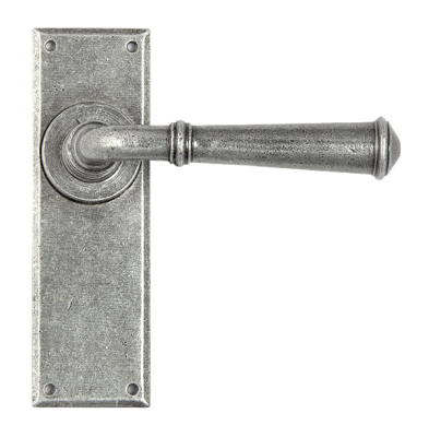 Pewter Patina Regency Lever Latch Set
