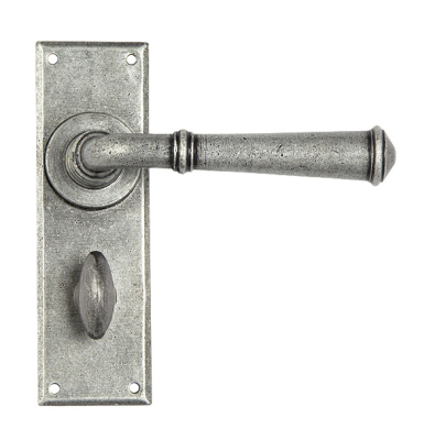 Pewter Patina Regency Lever Bathroom Set