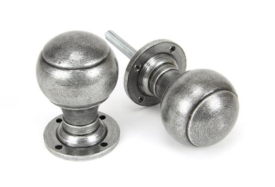 Pewter Patina Regency Mortice/Rim Knob Set