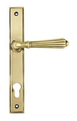 Aged Brass Hinton Slimline Lever Espag. Lock Set