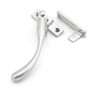 Satin Chrome Night-Vent Locking Peardrop Fastener