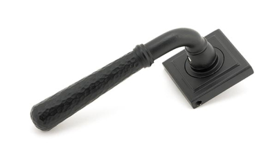 Matt Black Hammered Newbury Lever on Rose Set (Sprung)