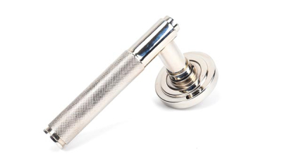 Polished Nickel Brompton Lever on Rose Set (Sprung)