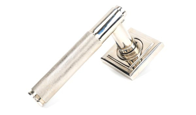 Polished Nickel Brompton Lever on Rose Set (Sprung)