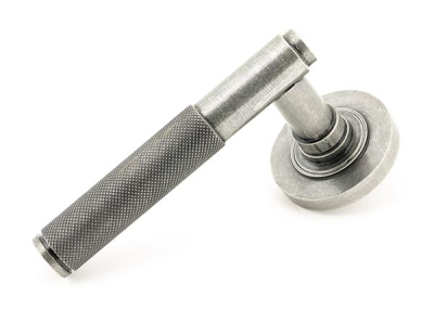 Pewter Patina Brompton Lever on Rose Set (Sprung)