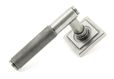 Pewter Patina Brompton Lever on Rose Set (Sprung)