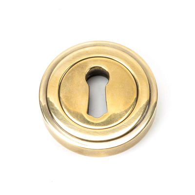 Aged Brass Round Escutcheon