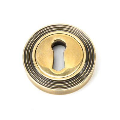 Aged Brass Round Escutcheon