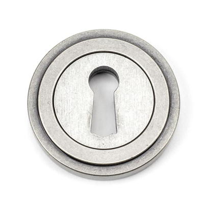Pewter Patina Round Escutcheon