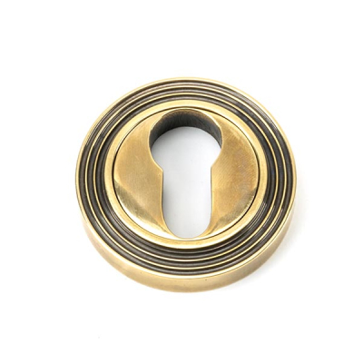 Aged Brass Round Euro Escutcheon