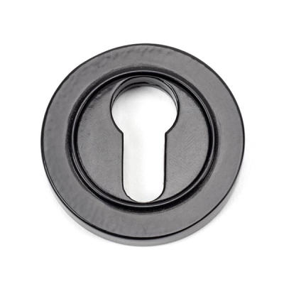 Black Round Euro Escutcheon