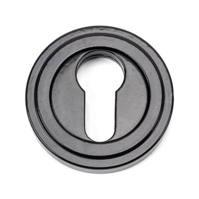 Black Round Euro Escutcheon