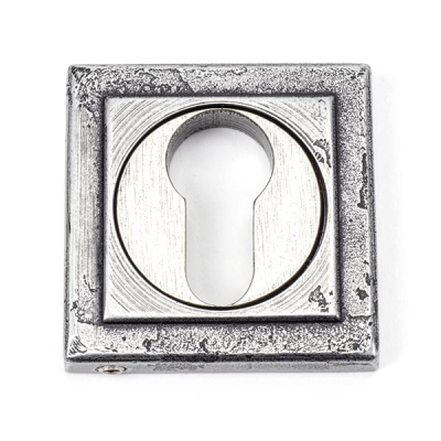 Pewter Patina Round Euro Escutcheon