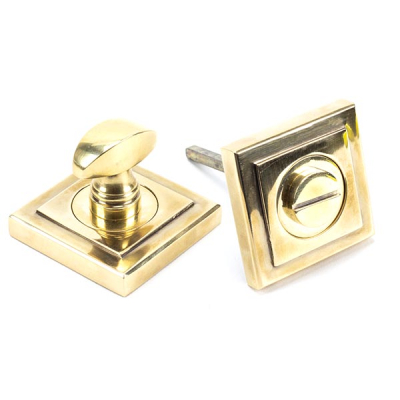 Aged Brass Round Thumbturn Set