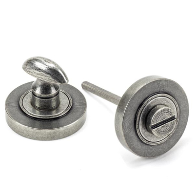 Pewter Patina Round Thumbturn Set