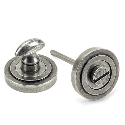 Pewter Patina Round Thumbturn Set