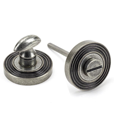 Pewter Patina Round Thumbturn Set