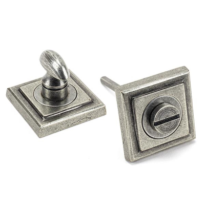 Pewter Patina Round Thumbturn Set