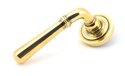 Aged Brass Newbury Lever on Rose Set (Sprung)
