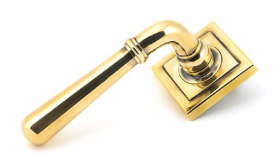 Aged Brass Newbury Lever on Rose Set (Sprung)