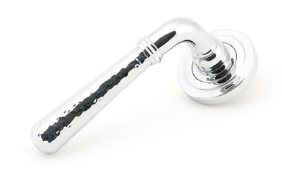 Polished Chrome Hammered Newbury Lever on Rose Set (Sprung)