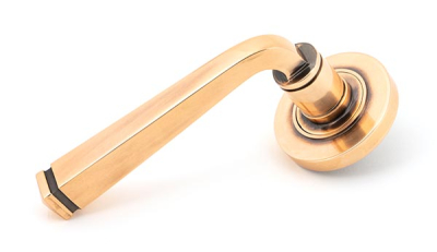 Polished Bronze Avon Round Lever on Rose Set (Sprung)