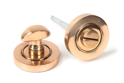 Polished Bronze Round Thumbturn Set