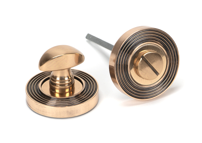 Polished Bronze Round Thumbturn Set