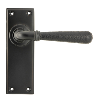 Aged Bronze Hammered Newbury Lever Latch Set