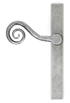 Pewter Patina Monkeytail Slimline Lever Espag. Latch Set