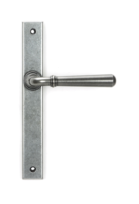Pewter Patina Newbury Slimline Lever Espag. Latch Set
