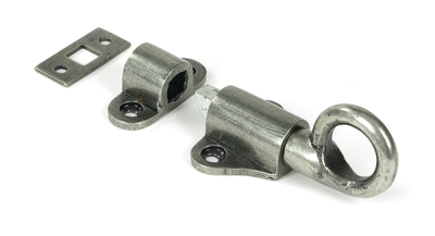 Pewter Patina Fanlight Catch with Two Keeps