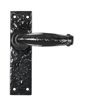 Black Classic Lever Latch Set