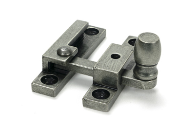 Pewter Patina Mushroom Quadrant Fastener - Narrow