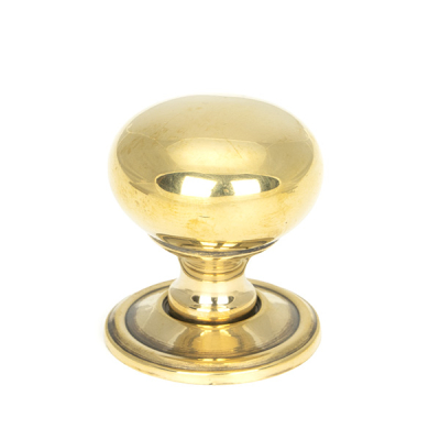 Aged Brass Mushroom Cabinet Knob