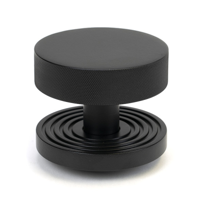 Matt Black Brompton Centre Door Knob