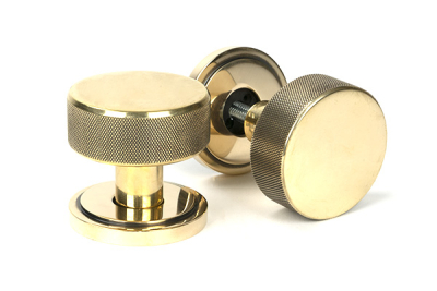 Aged Brass Brompton Mortice/Rim Knob Set