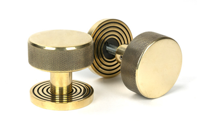 Aged Brass Brompton Mortice/Rim Knob Set